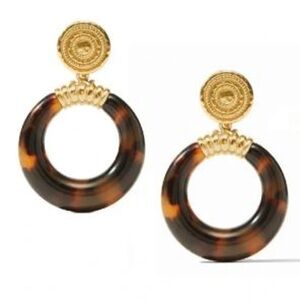 NWOT Julie Vos Tortoise Shell Hoop Earring Firm Price